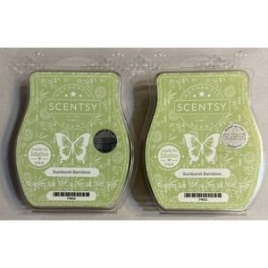 Scentsy Sunburst Bamboo Wax Bars Lot Of 2 Melts New